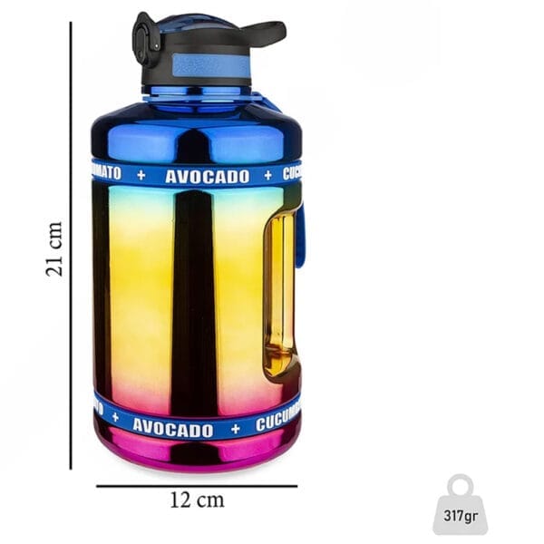 قمقمه مدل لیزری Jug Water نی دار گنجایش 2.2 لیتر
